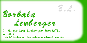 borbala lemberger business card